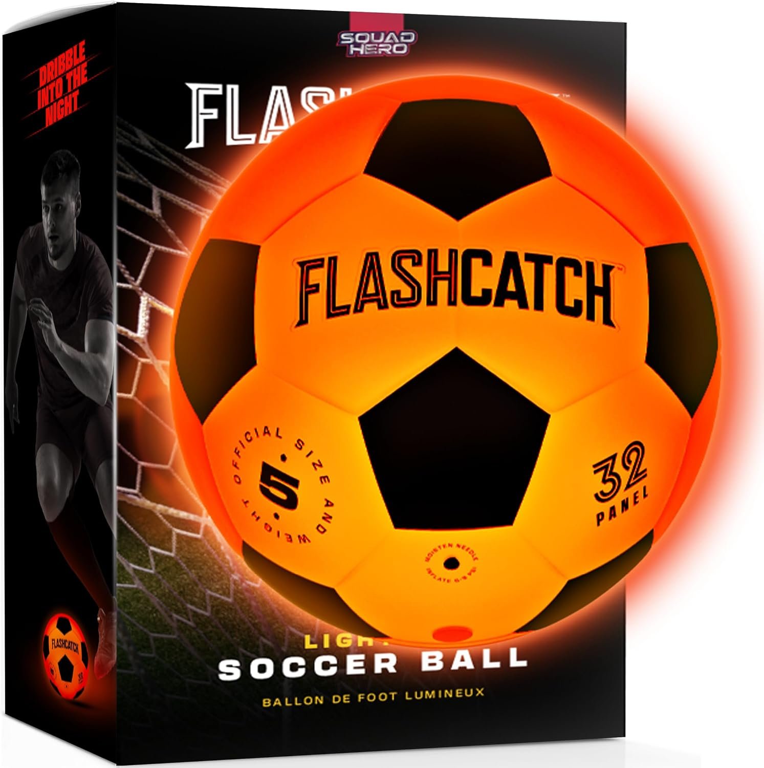 Light Up Soccer Ball - Glow in the Dark - NO 5 - Sports Gifts for Boys Girl