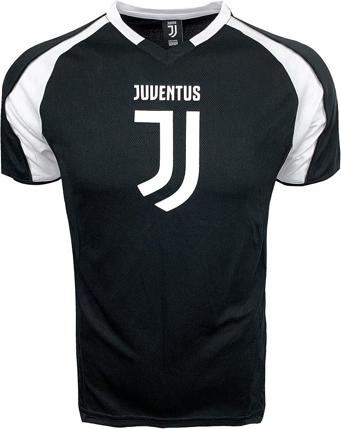 Juventus Shirt, Licensed Black Poly Jersey Tee